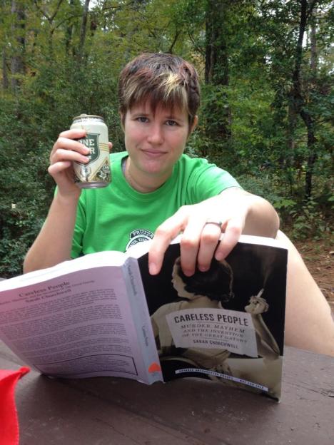 relaxing at the campground