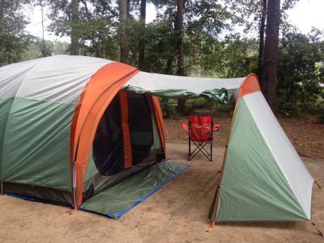 fancy new car-camping tent at one of my favorite spots